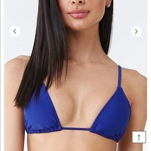 Royal blue forever 21 triangle bikini top